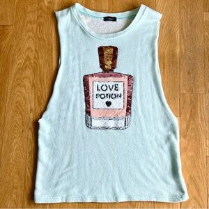 Necessary Clothing Light Mint Sequin Perfume Tank